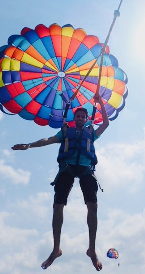 parasailing in coral island 