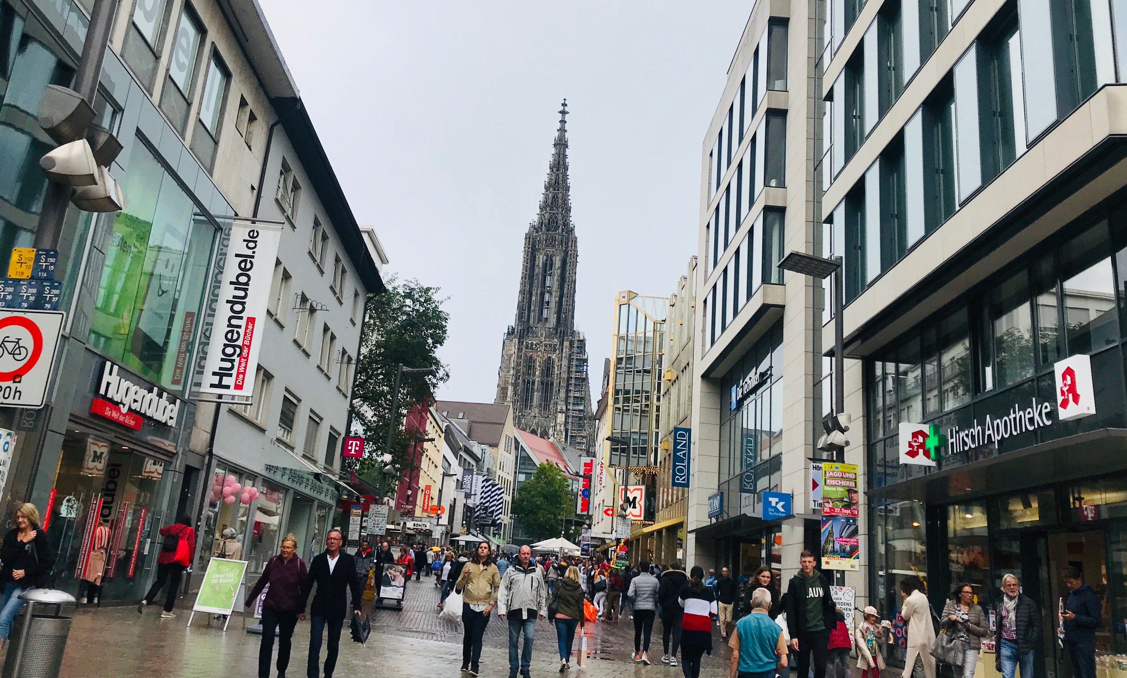 ulm, munsterplatz shopping street walking street main loaction in ulm