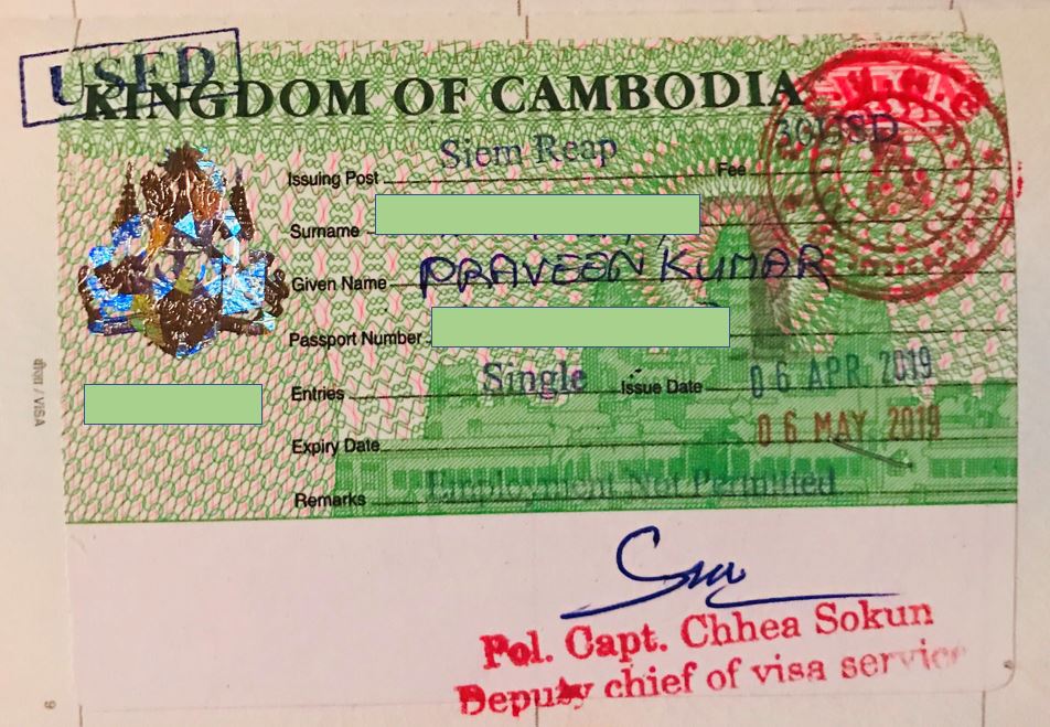 passport validity for travel cambodia