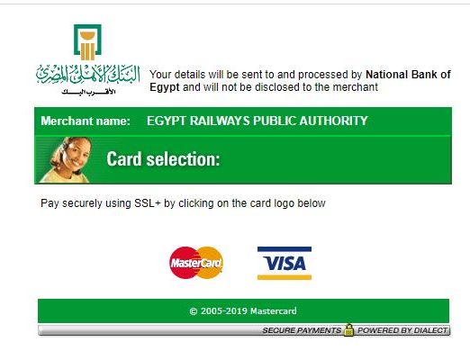 online payment of Egypt train booking