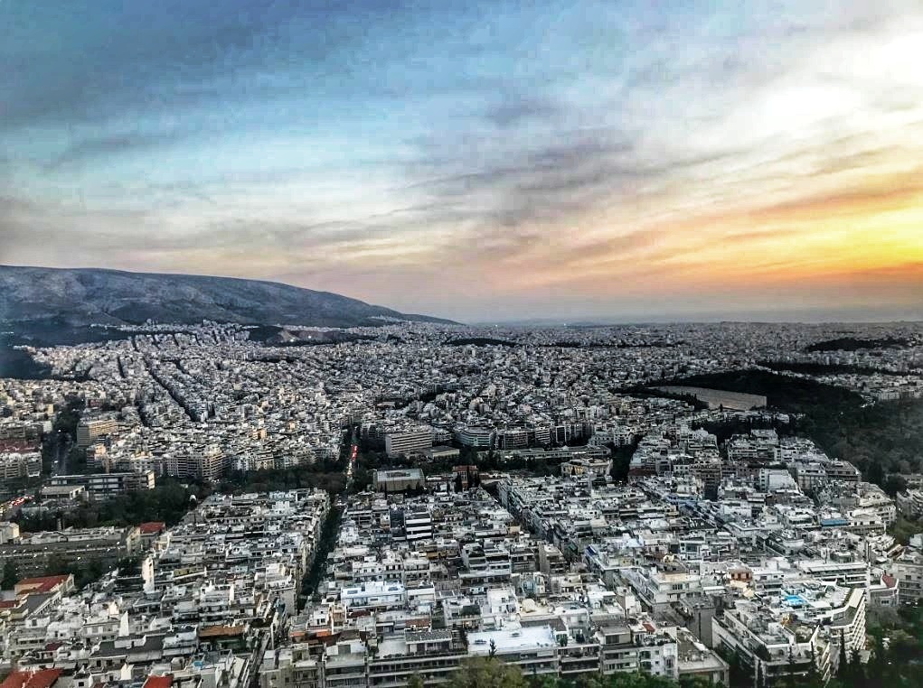 lycabettus hill athens sunset point